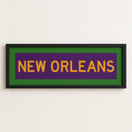 Framed New Orleans Mardi Gras Bus Scroll - Tejas Country Club