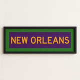 Framed New Orleans Mardi Gras Bus Scroll - Tejas Country Club