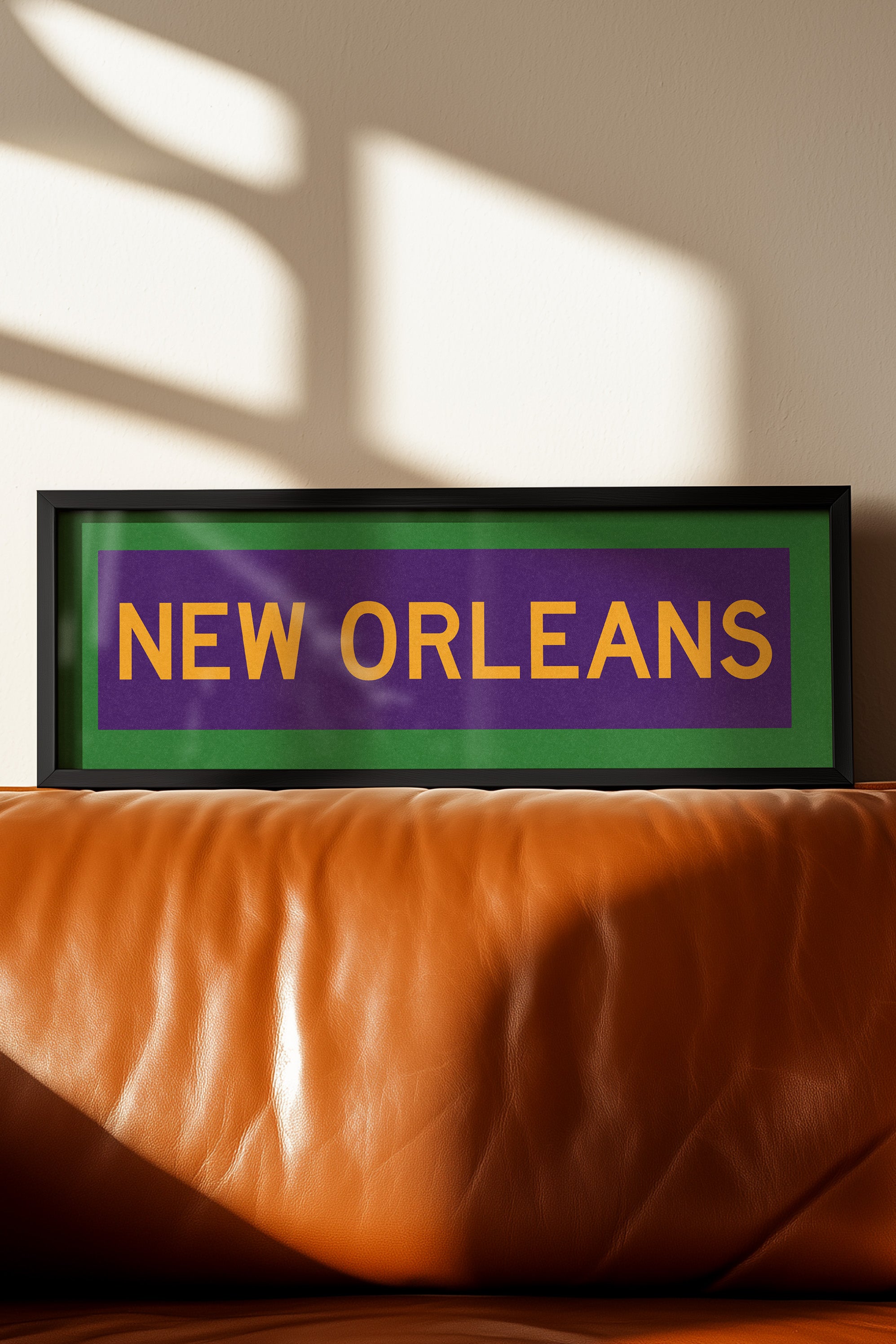 Framed New Orleans Mardi Gras Bus Scroll - Tejas Country Club