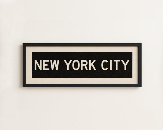 Framed New York City Bus Scroll