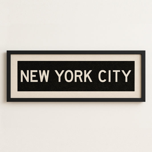 Framed New York City Bus Scroll