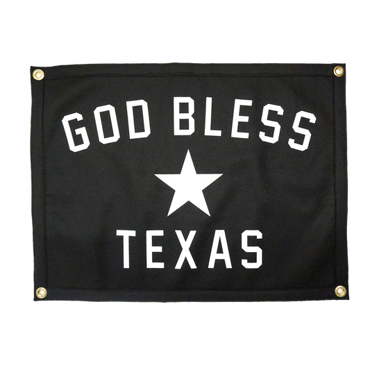 God Bless Texas Camp Flag • Manready Mercantile x Oxford Pennant Original - Tejas Country Club