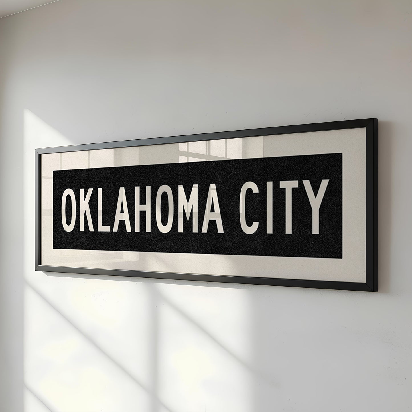 Framed Oklahoma City Oklahoma Bus Scroll