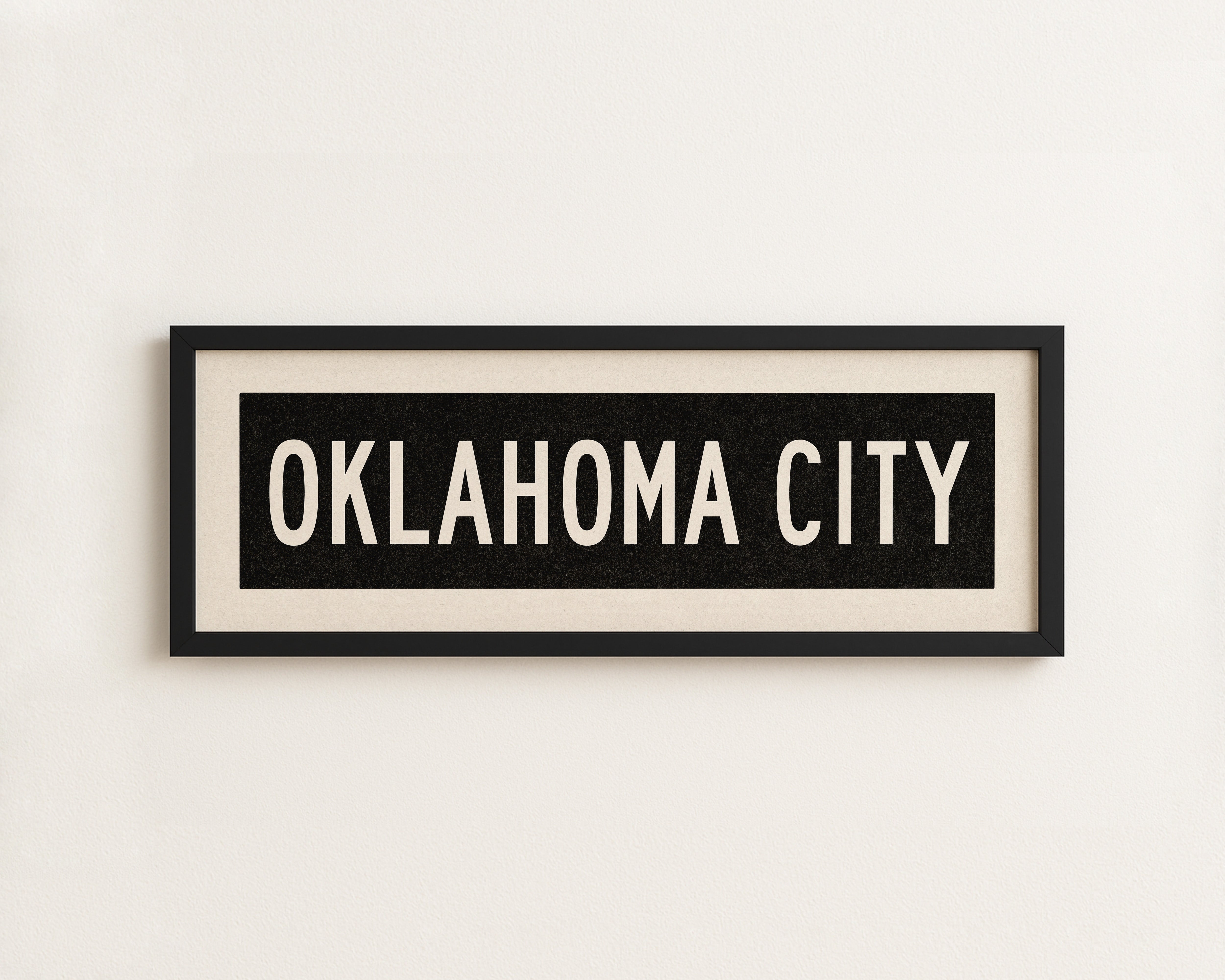 Framed Oklahoma City Oklahoma Bus Scroll - Tejas Country Club