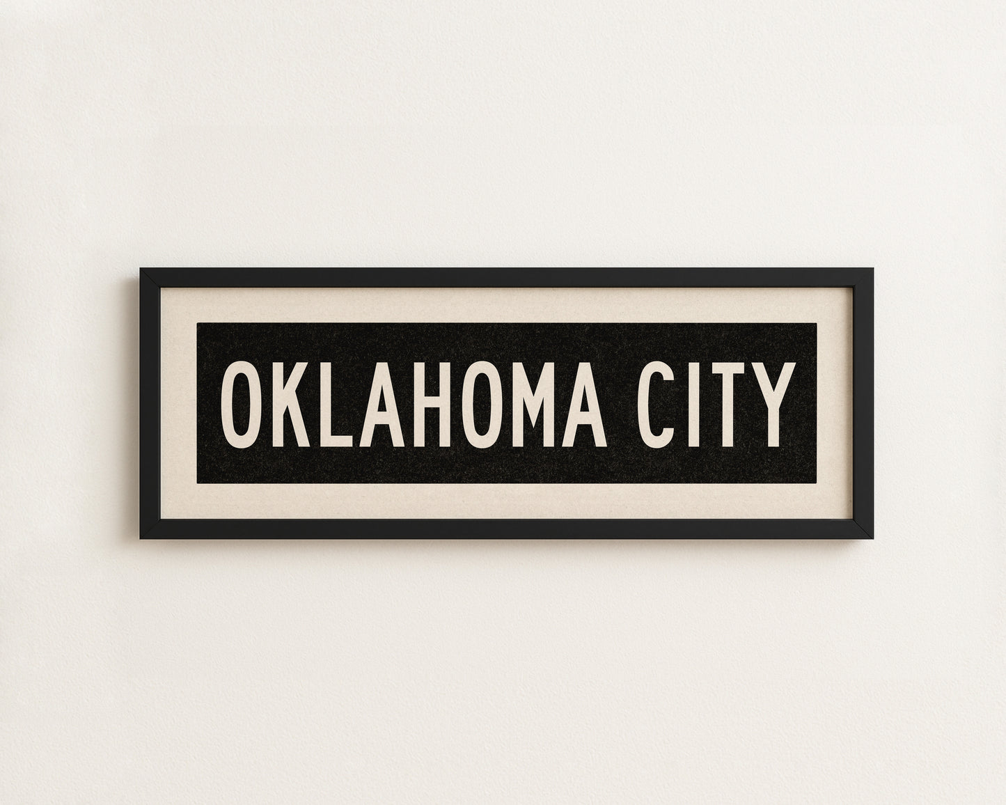 Framed Oklahoma City Oklahoma Bus Scroll