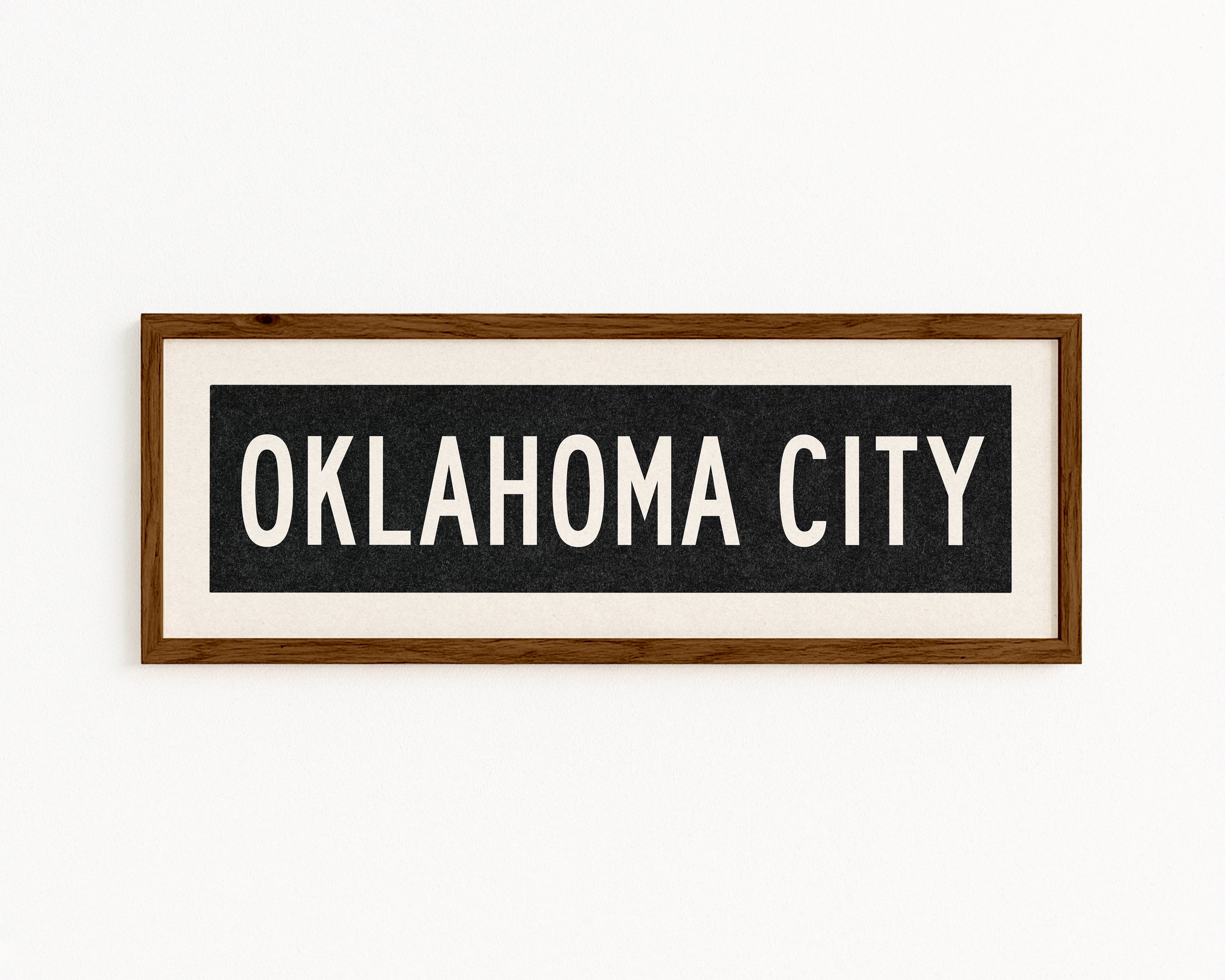 Framed Oklahoma City Oklahoma Bus Scroll - Tejas Country Club
