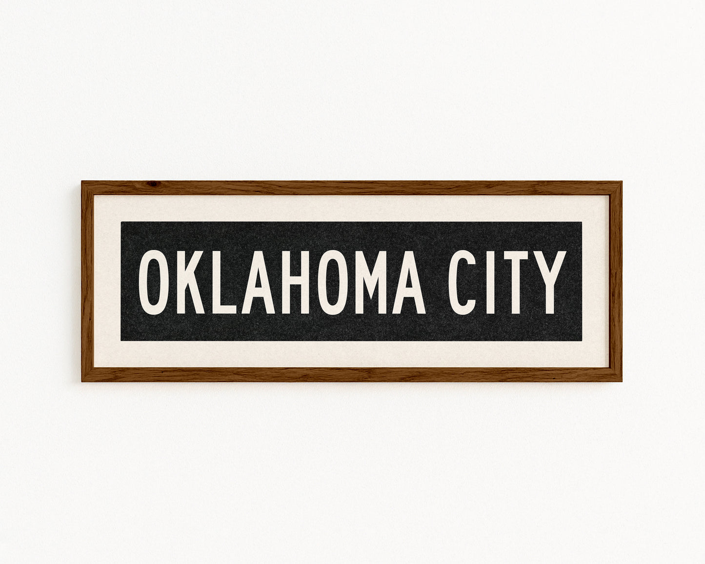 Framed Oklahoma City Oklahoma Bus Scroll