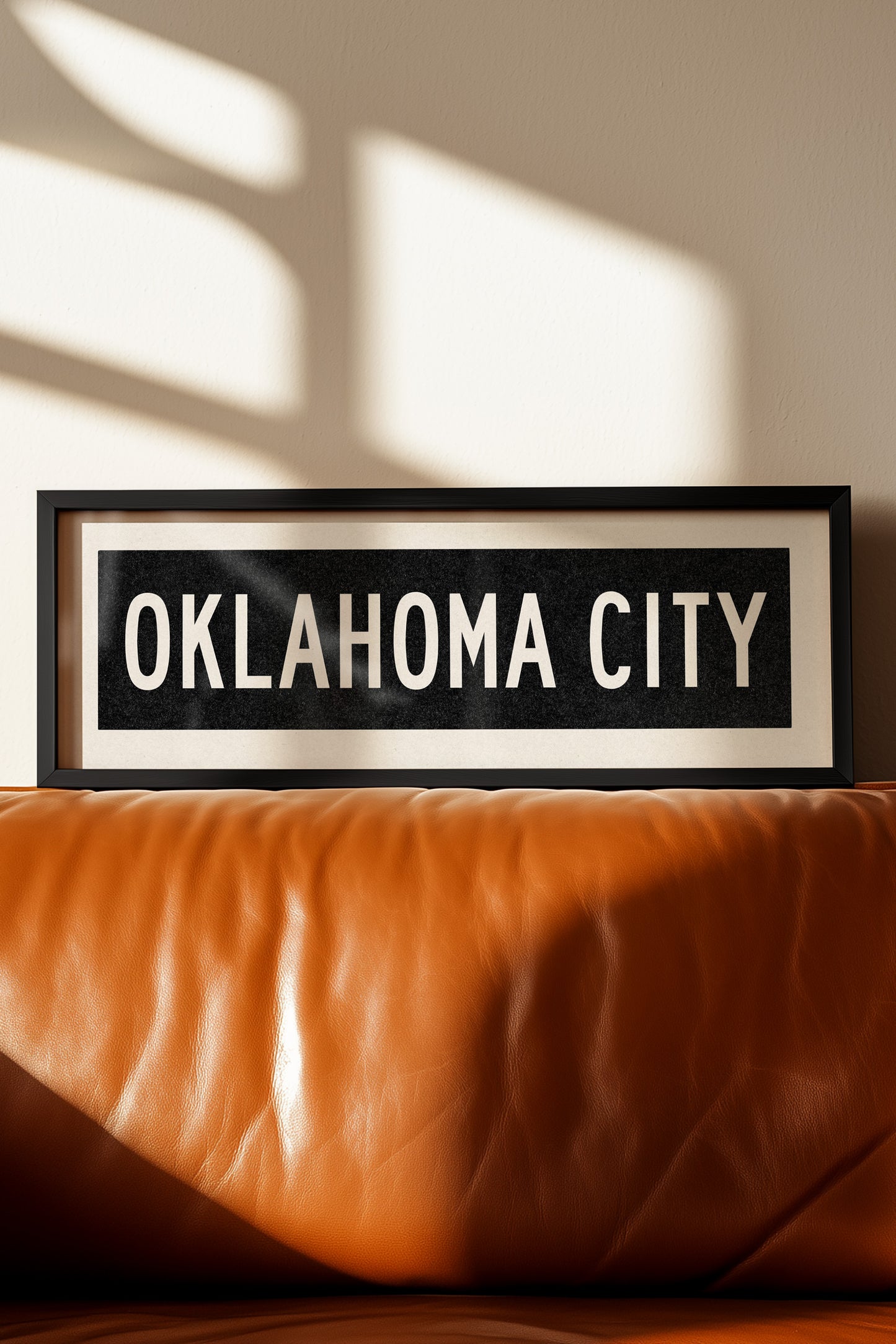 Framed Oklahoma City Oklahoma Bus Scroll