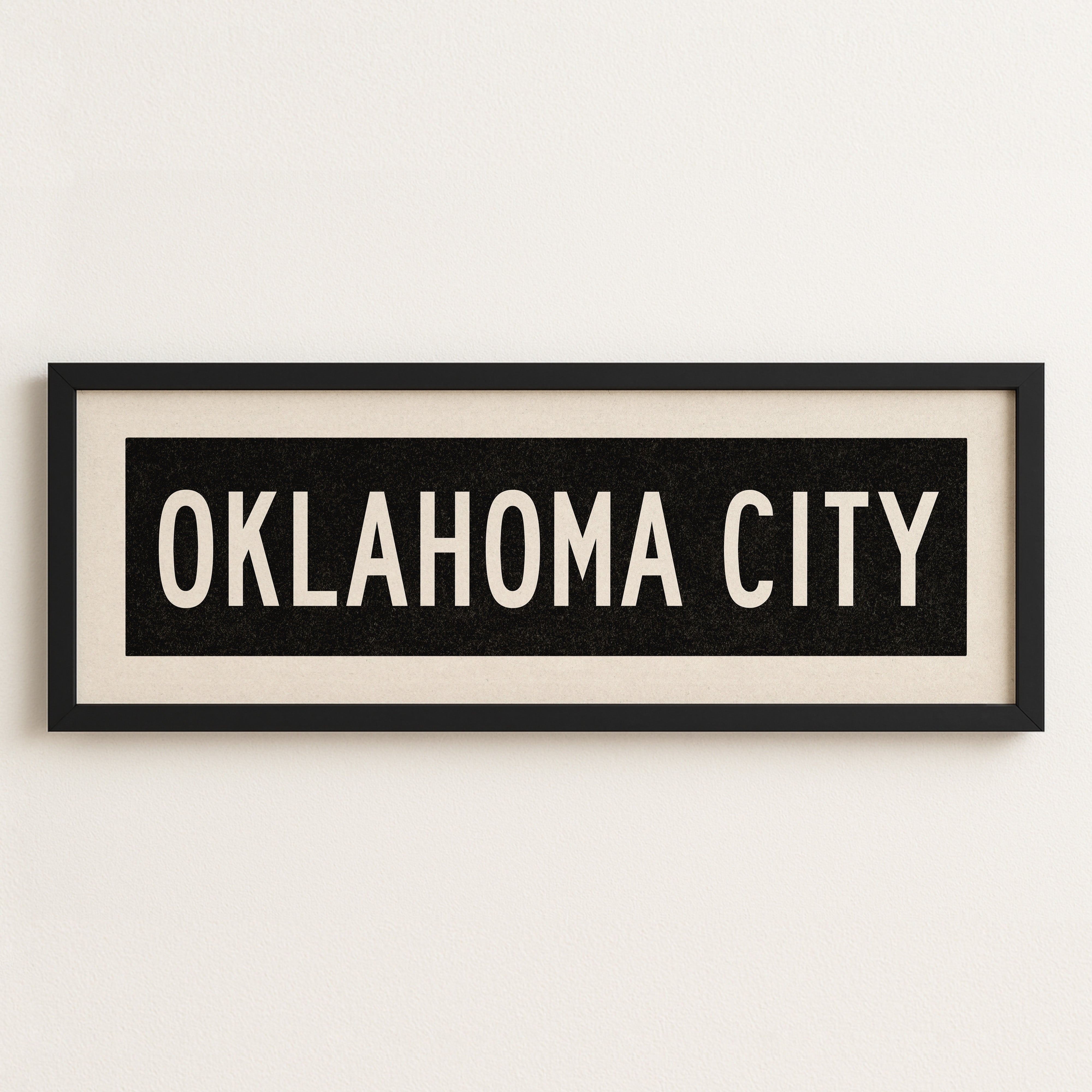 Framed Oklahoma City Oklahoma Bus Scroll - Tejas Country Club