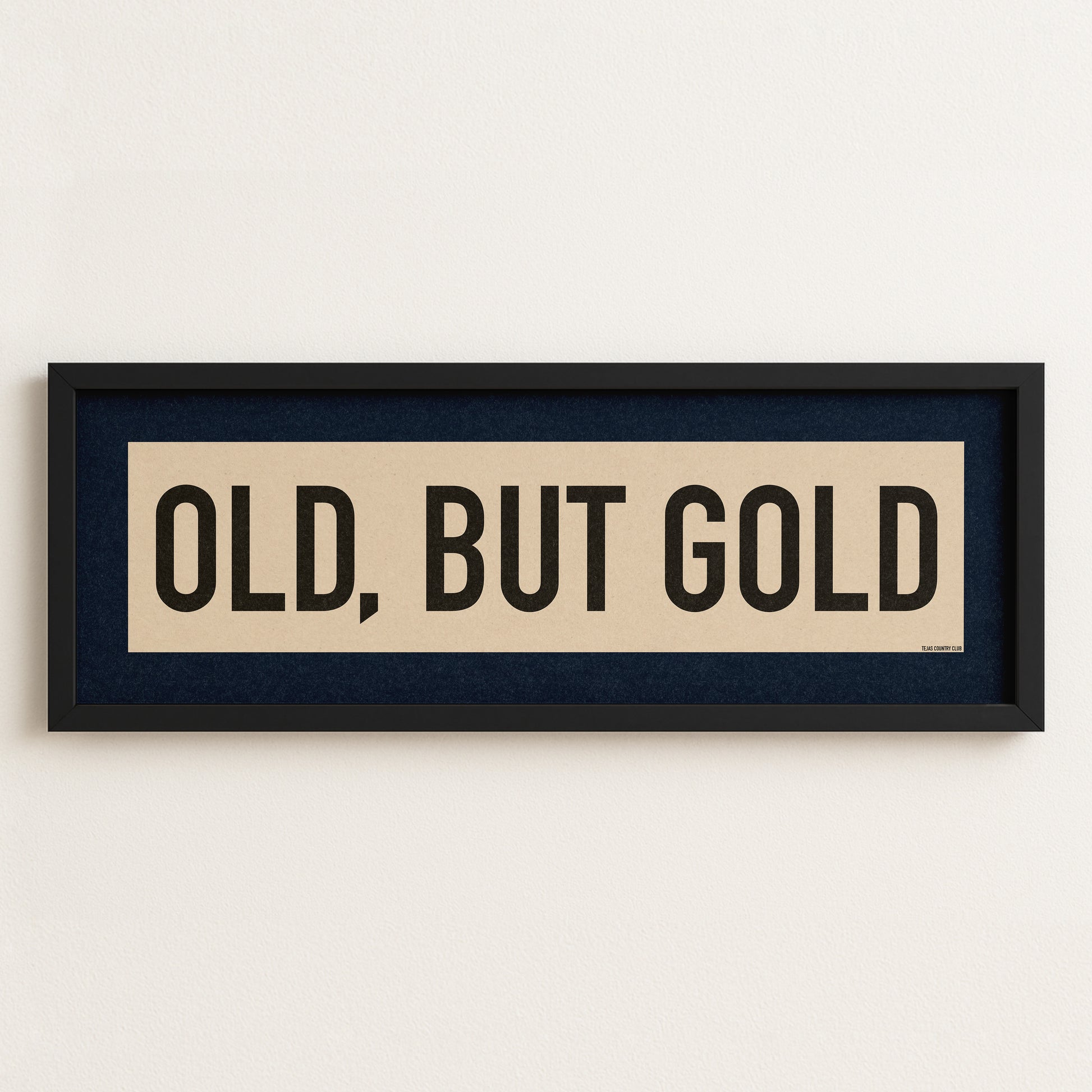 Framed Old, But Gold Pickleball Art Scroll Sign - Tejas Country Club
