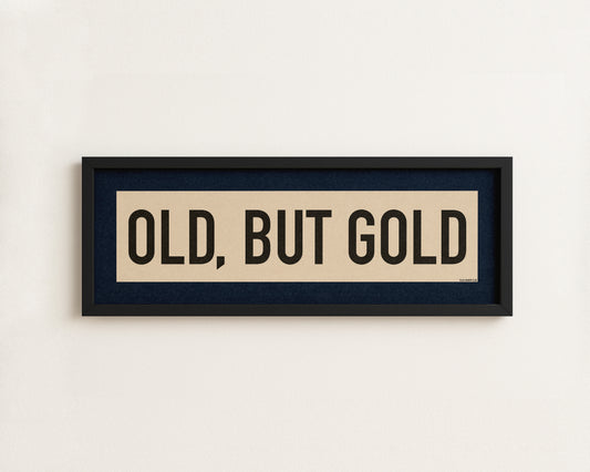 Framed Old, But Gold Pickleball Art Scroll Sign