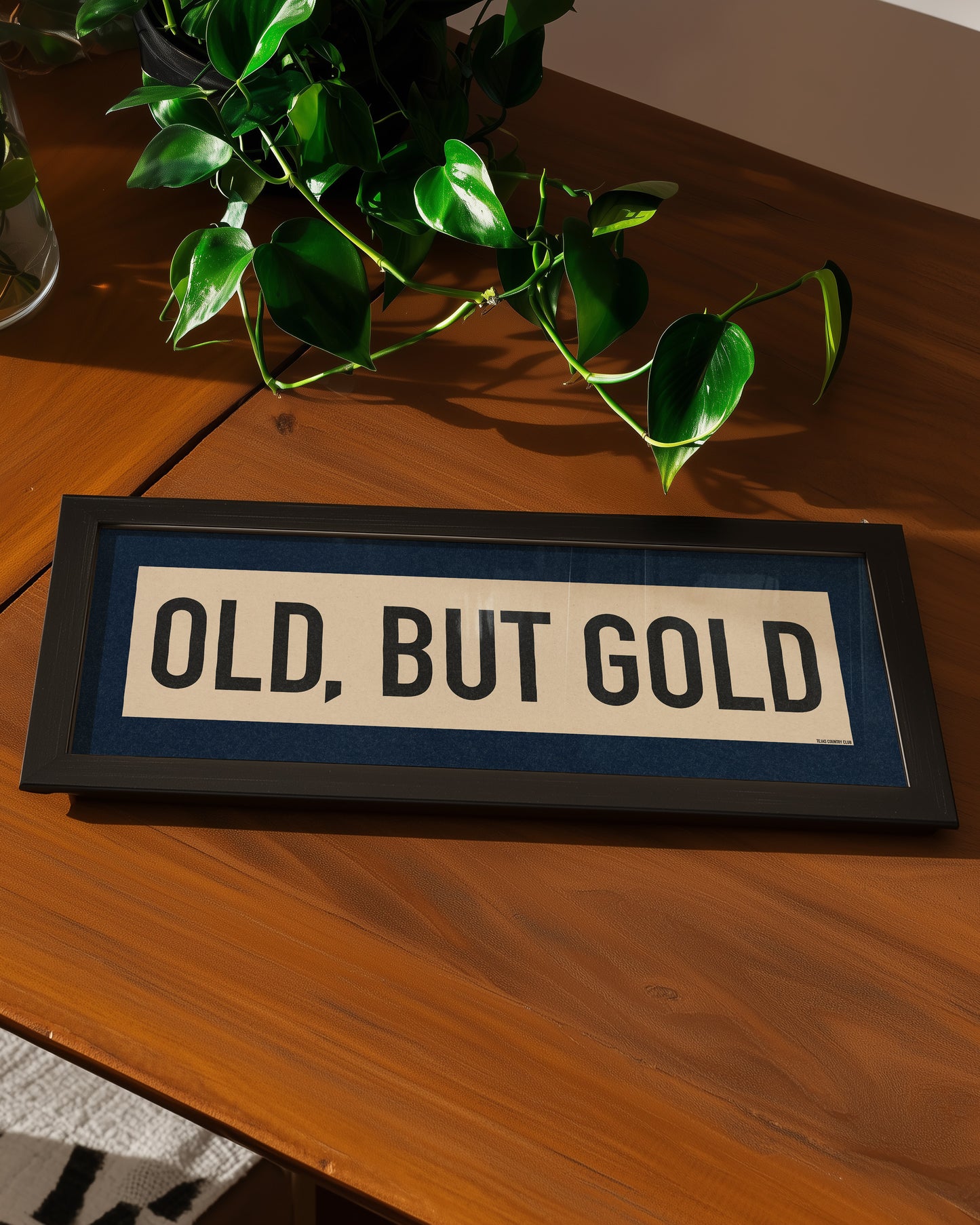 Framed Old, But Gold Pickleball Art Scroll Sign