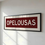 Framed Opelousas Louisiana Bus Scroll - Tejas Country Club