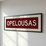 Framed Opelousas Louisiana Bus Scroll - Tejas Country Club