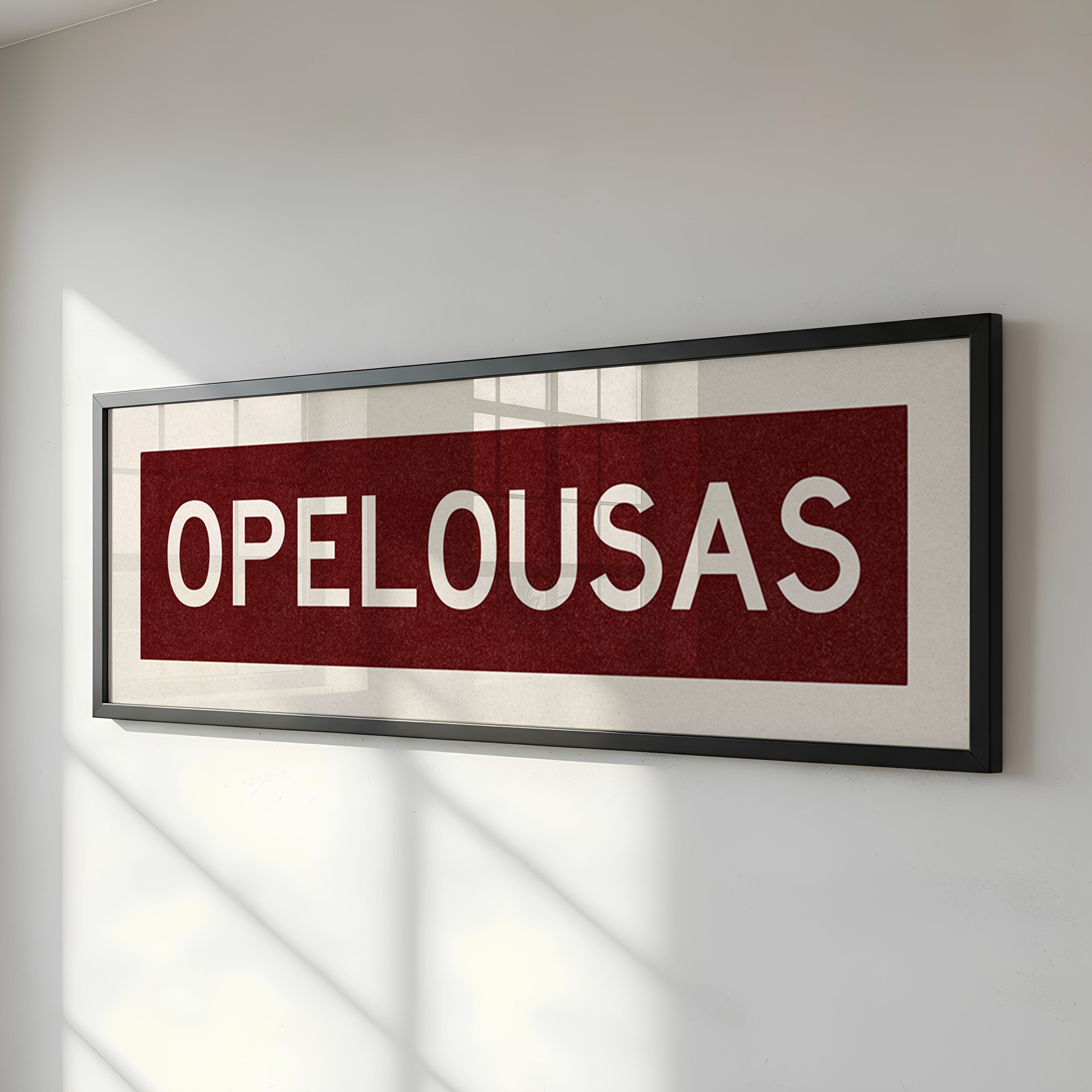 Framed Opelousas Louisiana Bus Scroll - Tejas Country Club