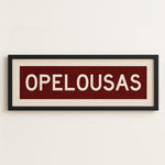 Framed Opelousas Louisiana Bus Scroll - Tejas Country Club