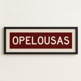 Framed Opelousas Louisiana Bus Scroll - Tejas Country Club