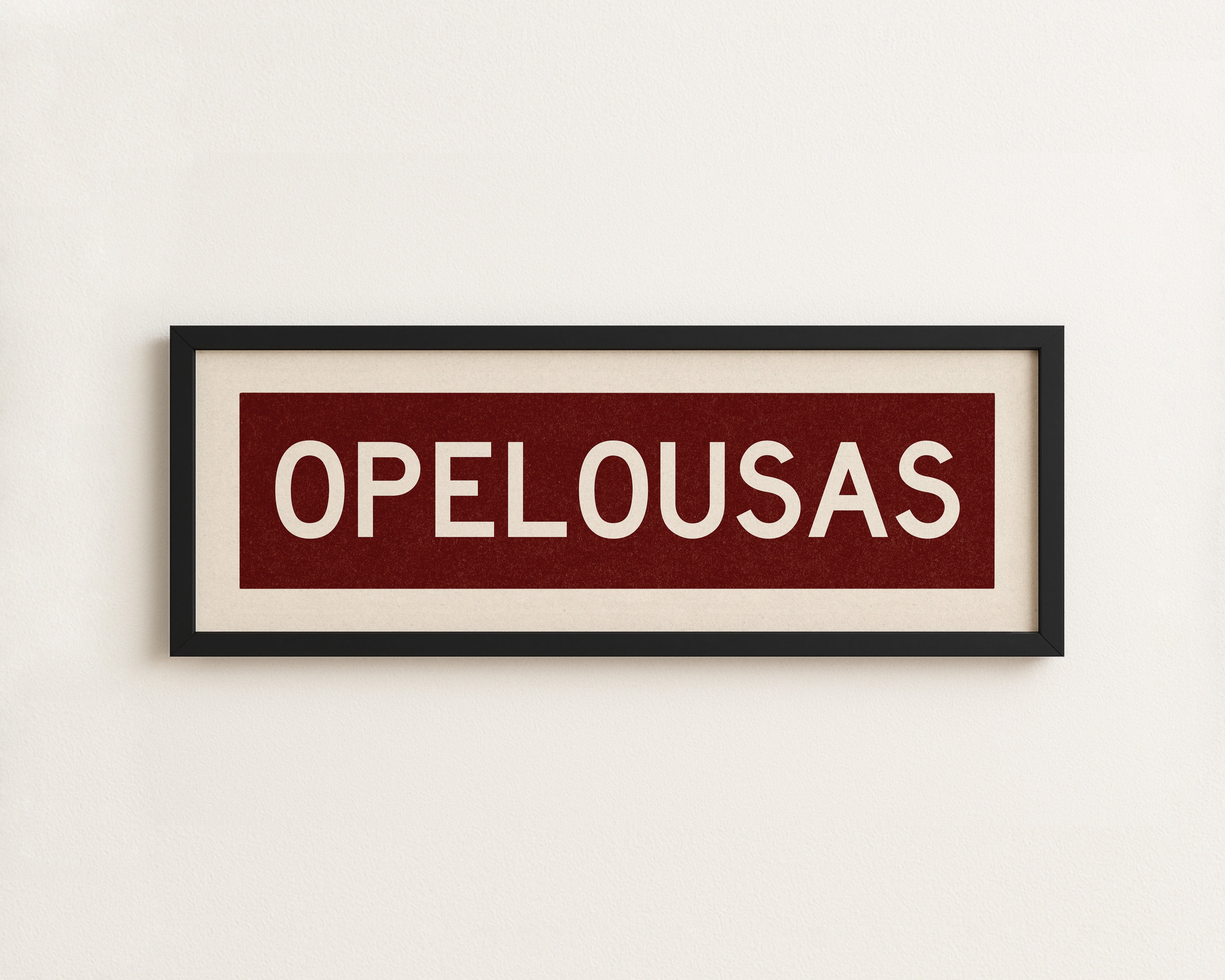 Framed Opelousas Louisiana Bus Scroll - Tejas Country Club