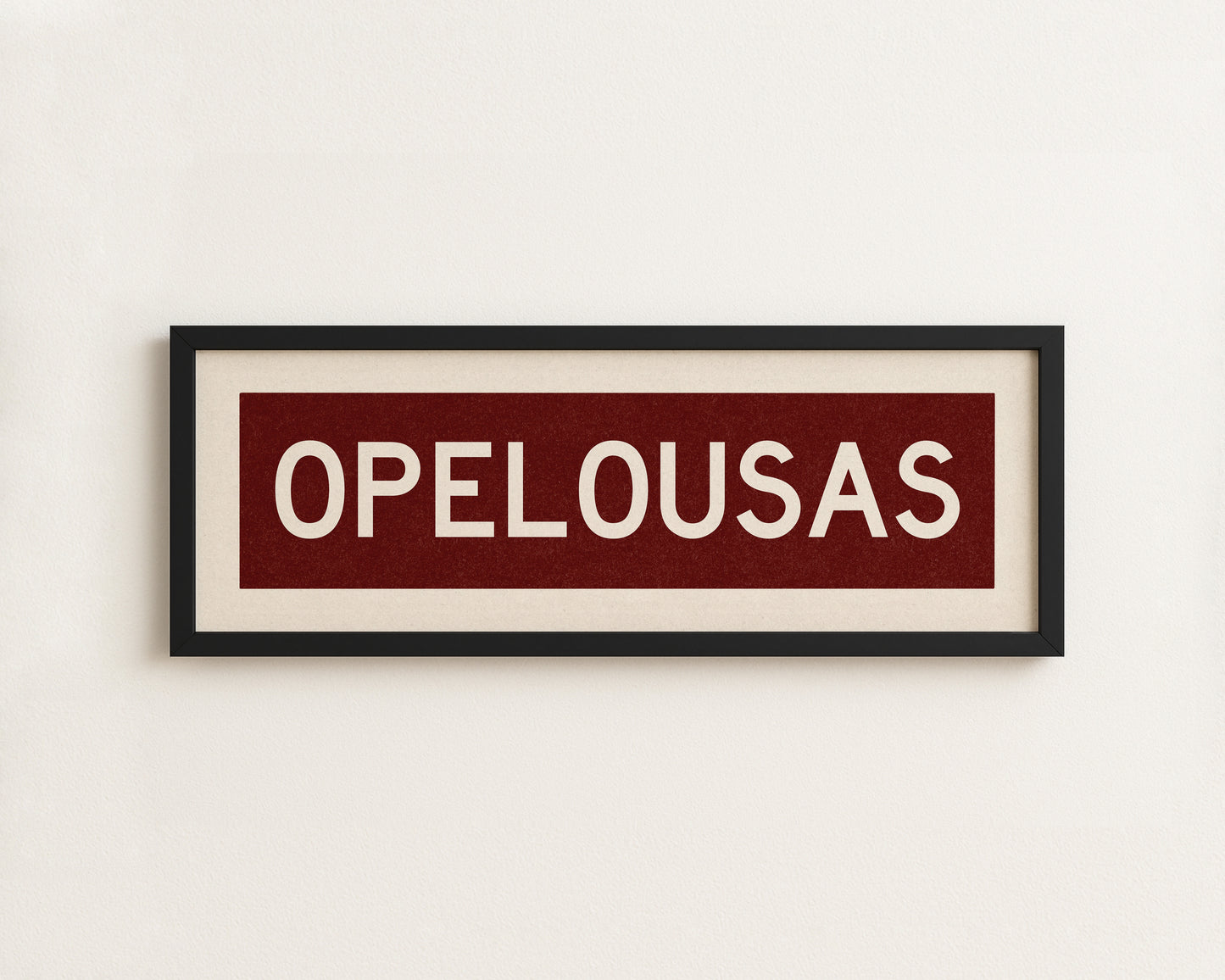 Framed Opelousas Louisiana Bus Scroll - Tejas Country Club