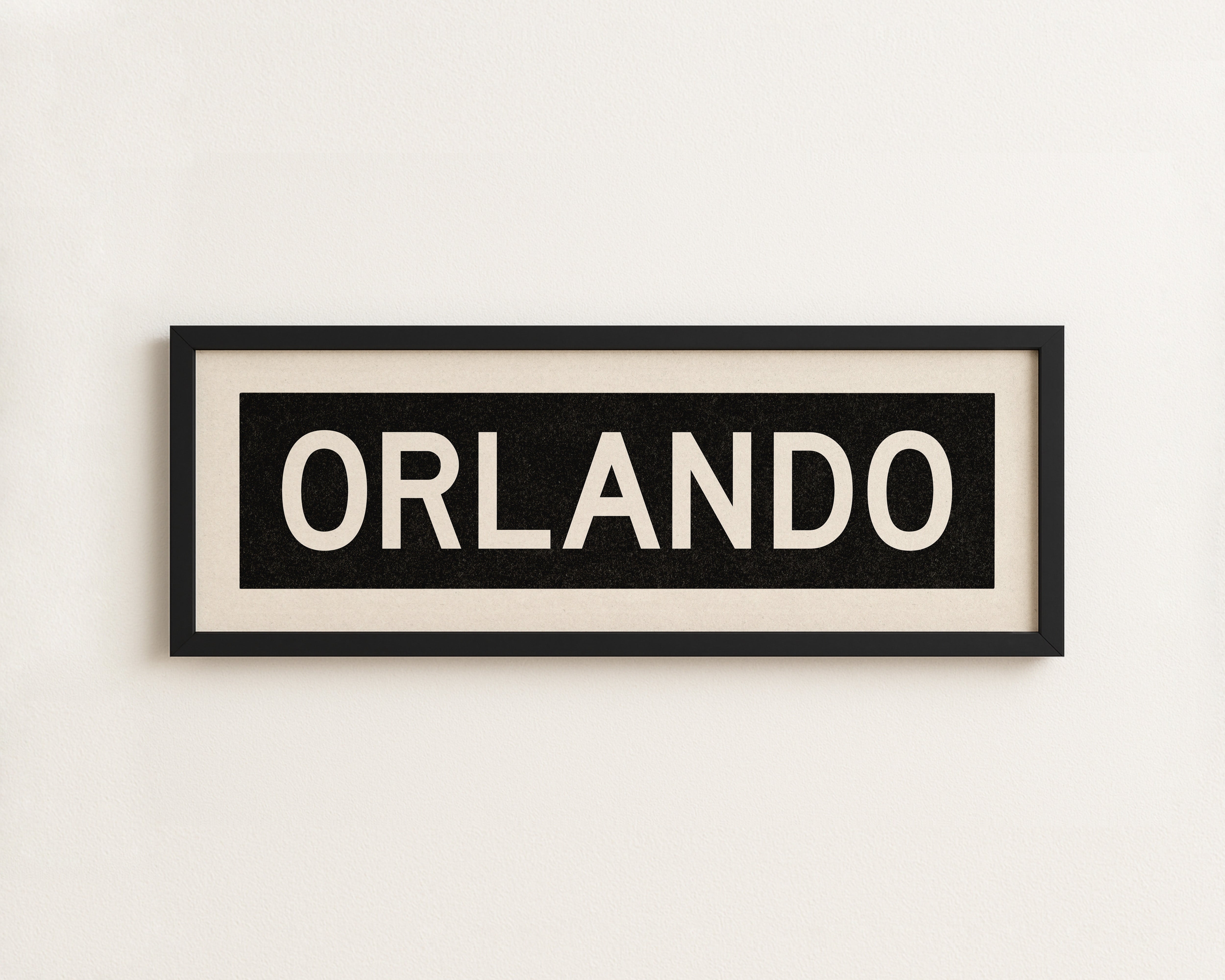 Framed Orlando Florida Bus Scroll - Tejas Country Club