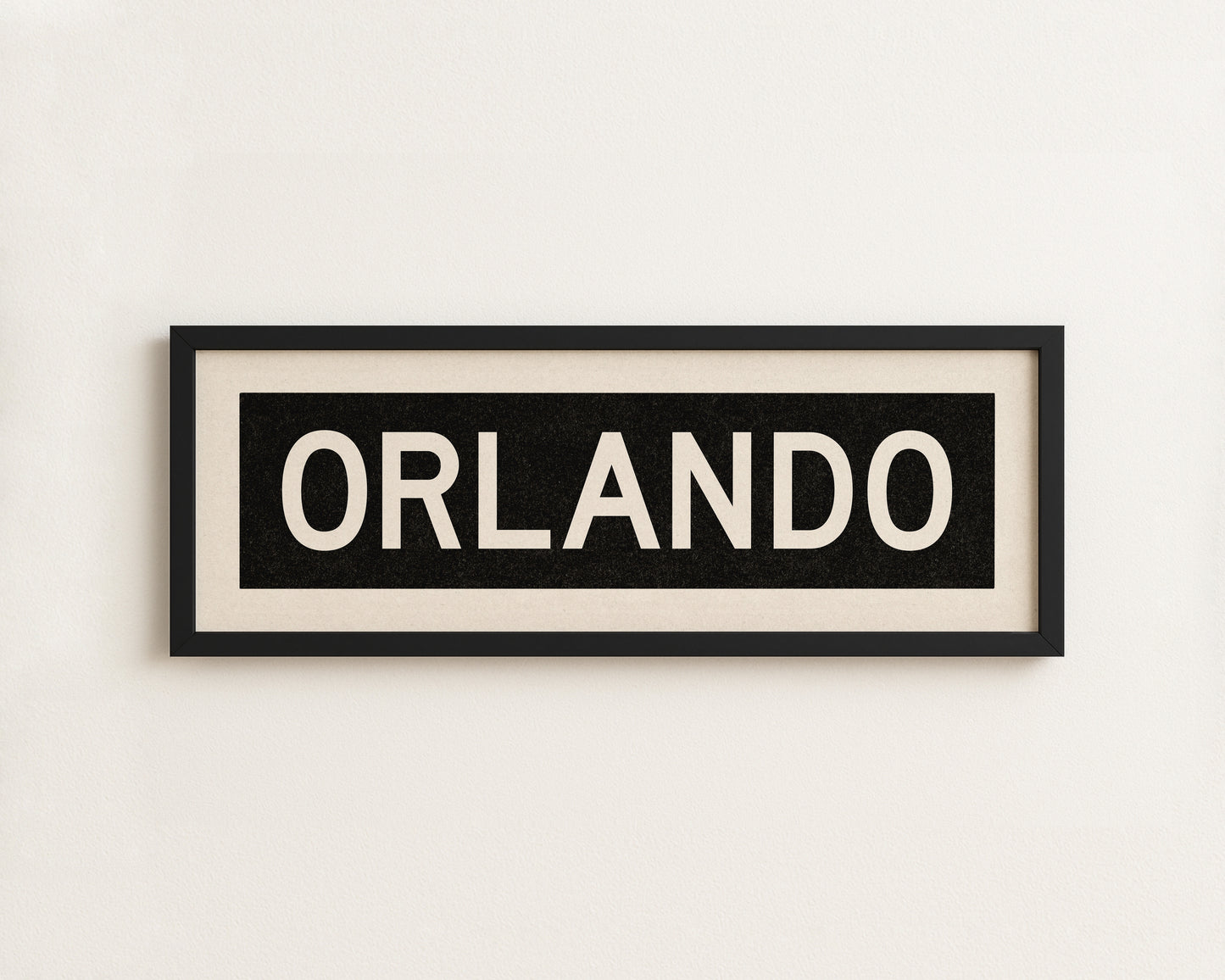 Framed Orlando Florida Bus Scroll