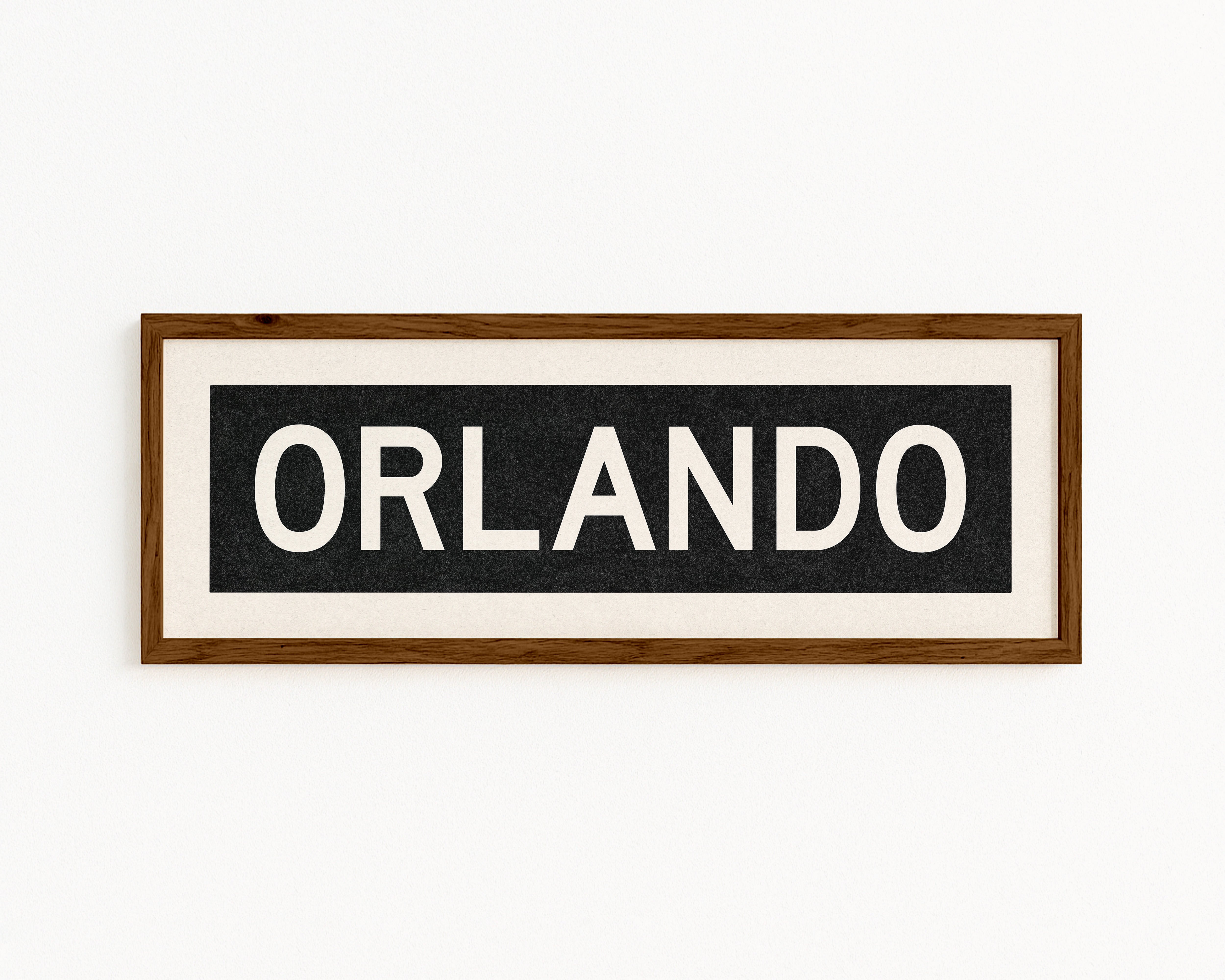 Framed Orlando Florida Bus Scroll - Tejas Country Club