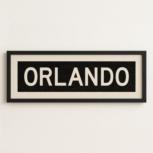 Framed Orlando Florida Bus Scroll