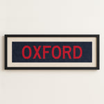 Framed Oxford Navy Bus Scroll - Tejas Country Club