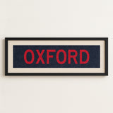 Framed Oxford Navy Bus Scroll - Tejas Country Club