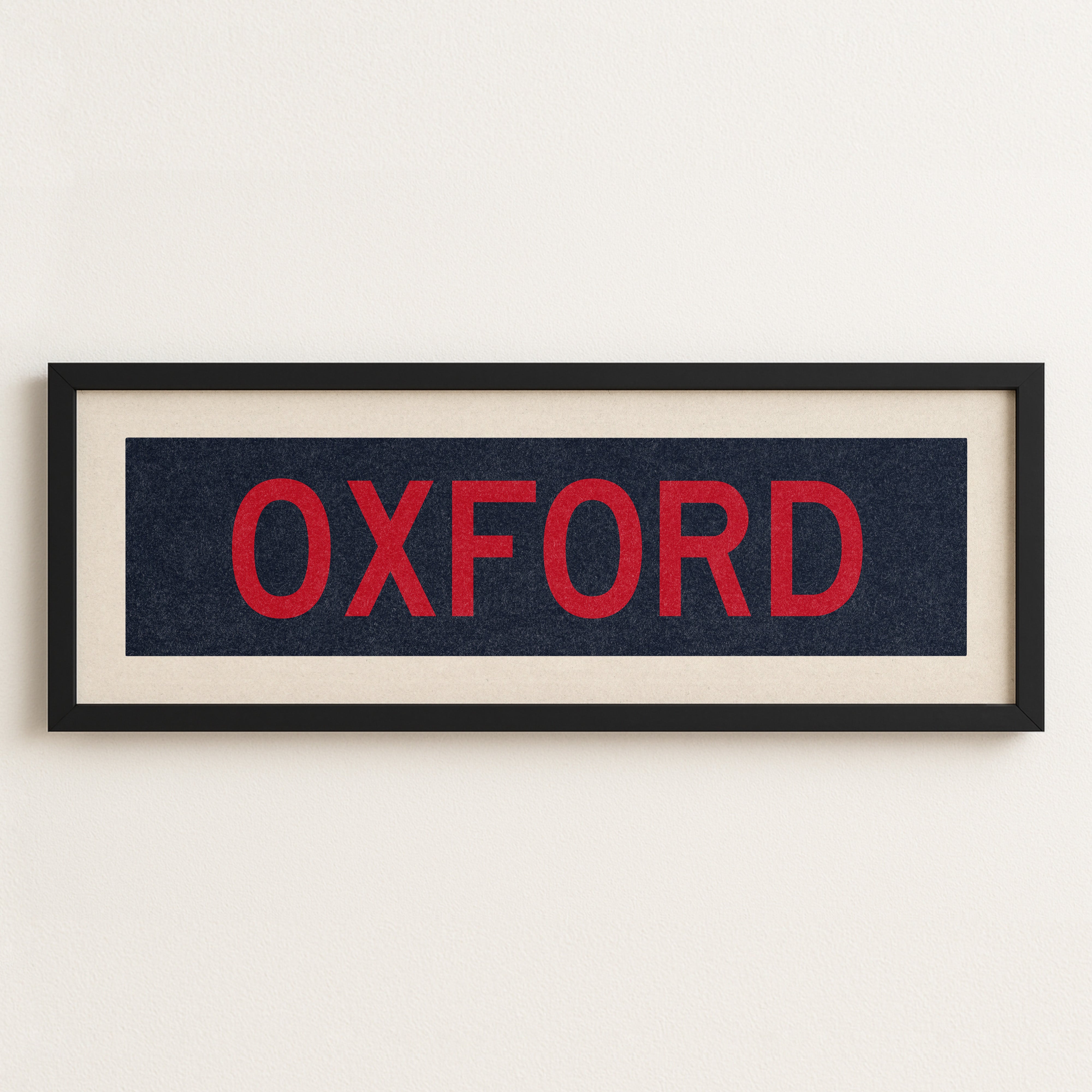 Framed Oxford Navy Bus Scroll - Tejas Country Club