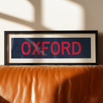 Framed Oxford Navy Bus Scroll - Tejas Country Club