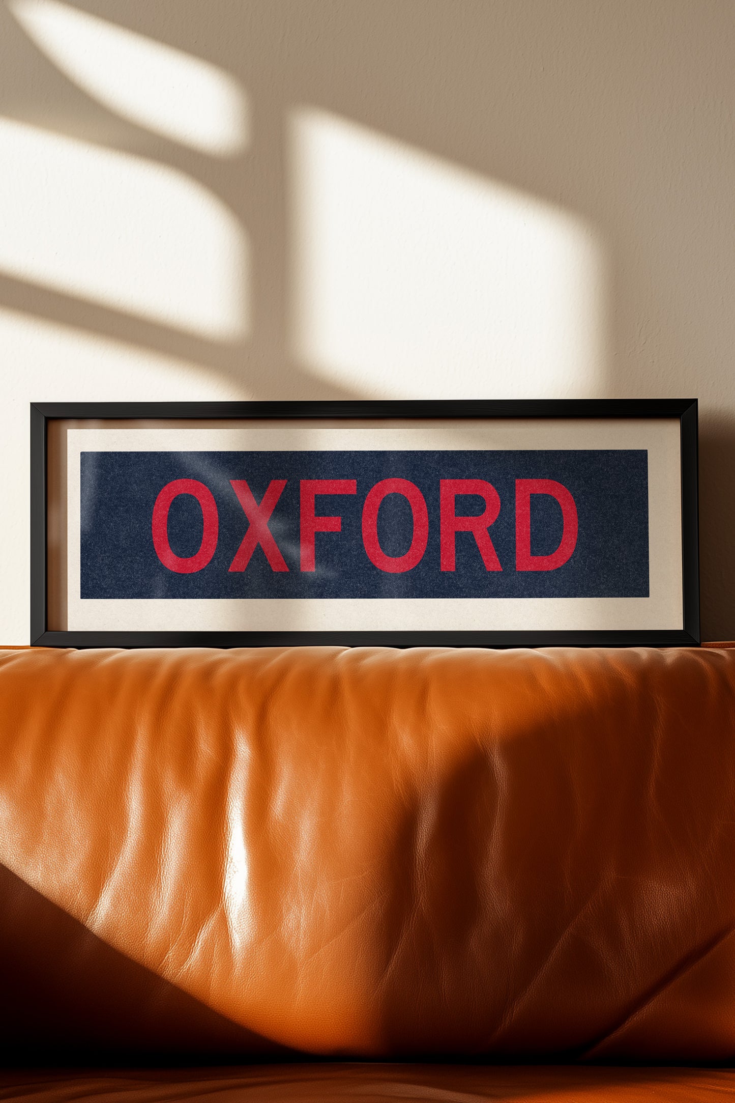 Framed Oxford Navy Bus Scroll