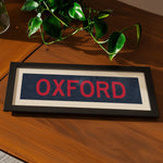 Framed Oxford Navy Bus Scroll - Tejas Country Club