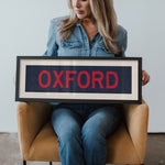 Framed Oxford Navy Bus Scroll - Tejas Country Club