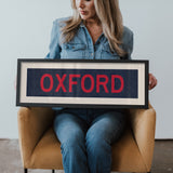 Framed Oxford Navy Bus Scroll - Tejas Country Club