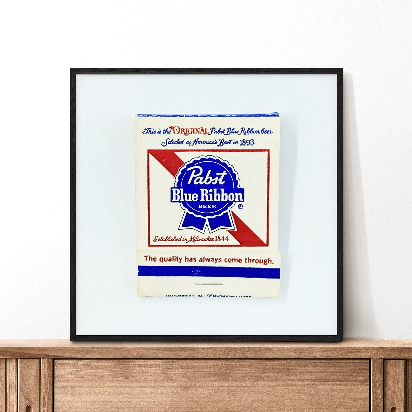 Pabst Blue Ribbon Beer Matchbook Photography Print - Tejas Country Club