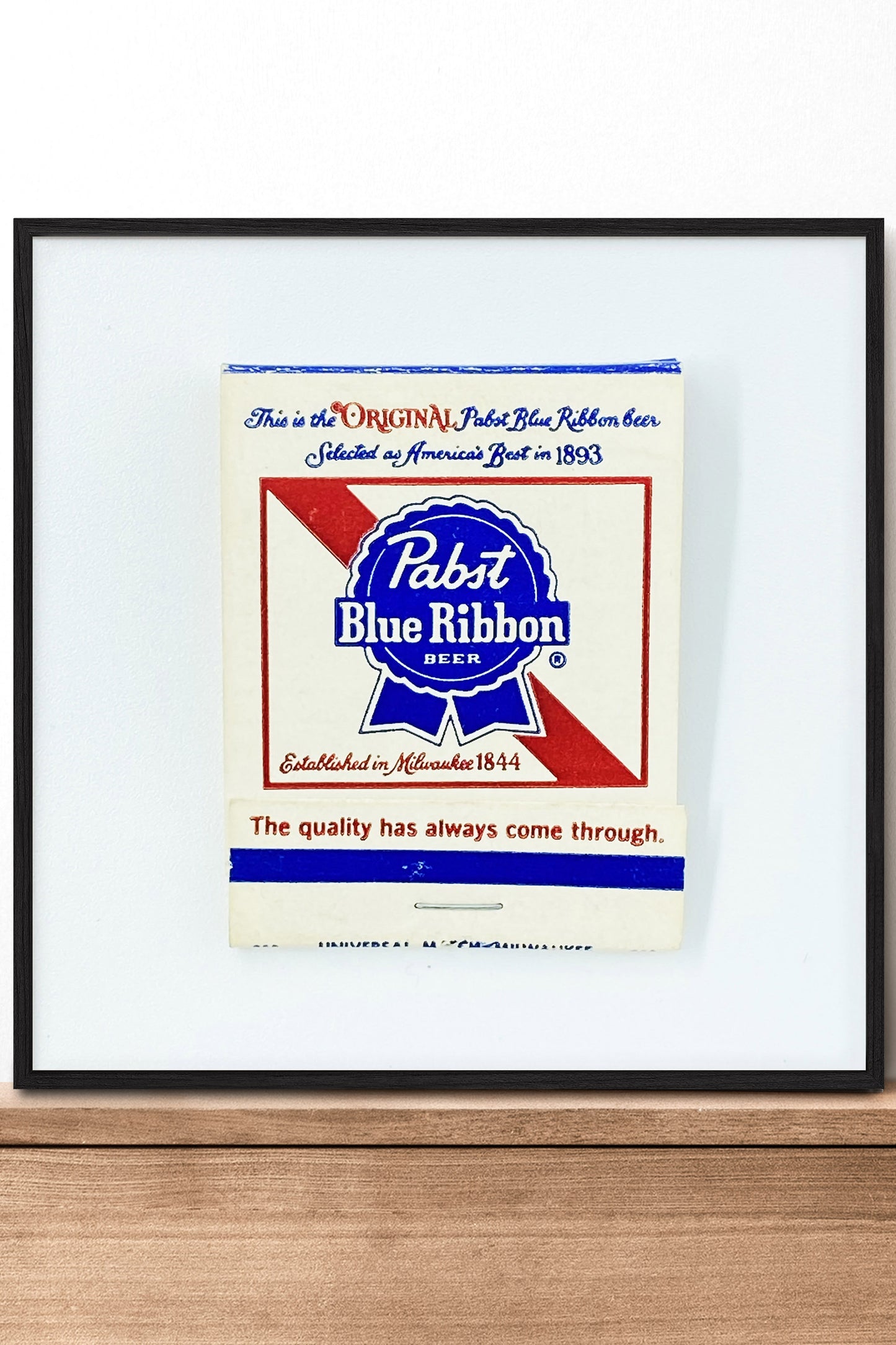 Pabst Blue Ribbon Beer Matchbook Photography Print