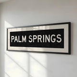 Framed Palm Springs California Bus Scroll - Tejas Country Club