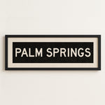 Framed Palm Springs California Bus Scroll - Tejas Country Club