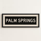Framed Palm Springs California Bus Scroll - Tejas Country Club