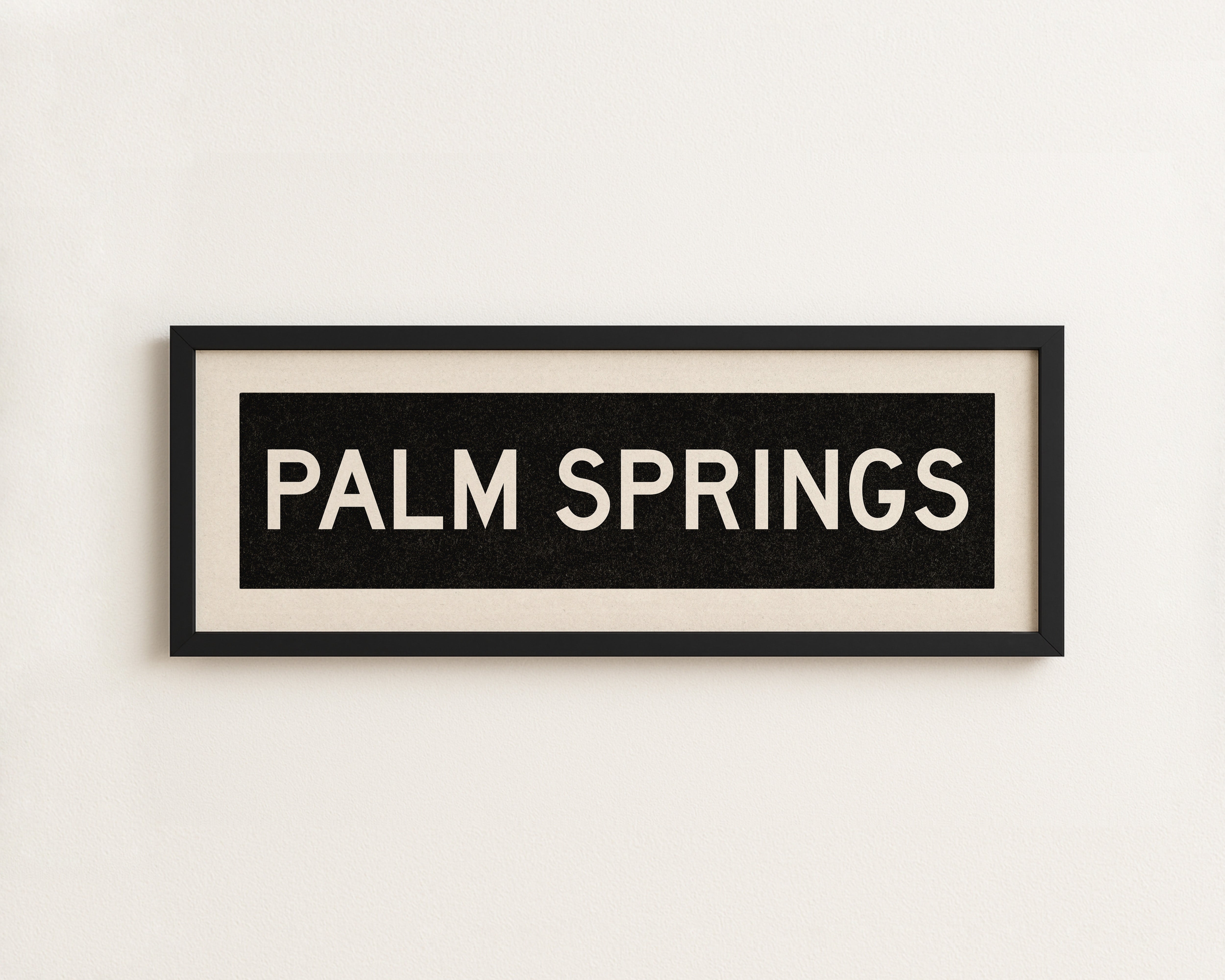 Framed Palm Springs California Bus Scroll - Tejas Country Club