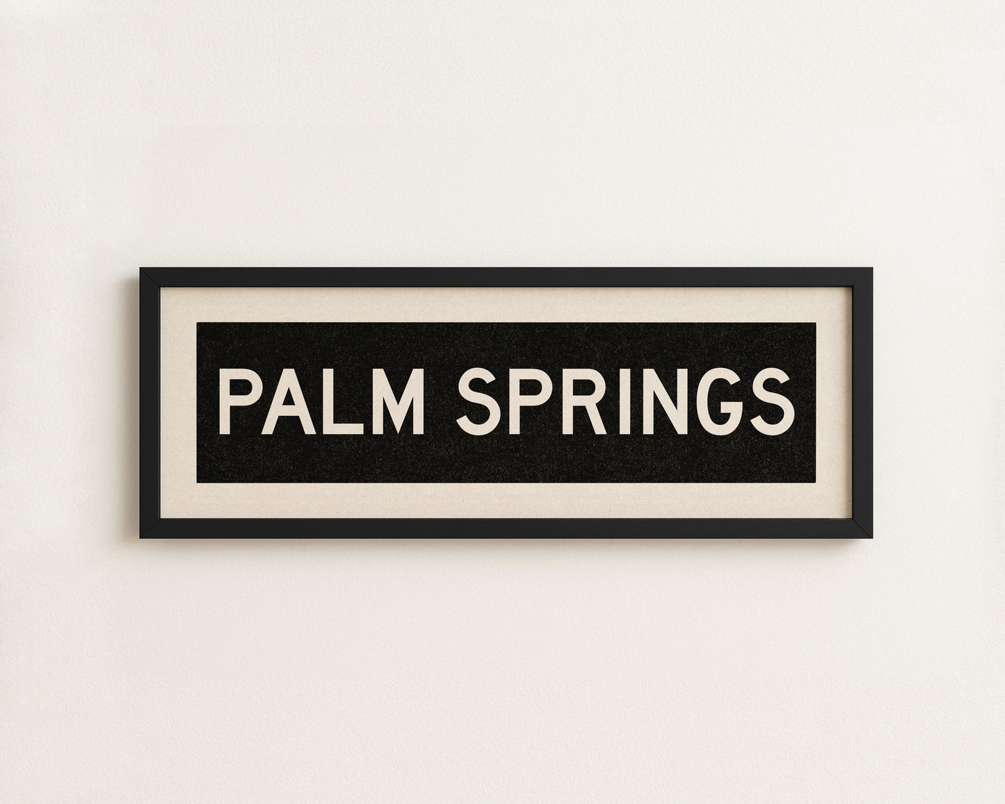 Framed Palm Springs California Bus Scroll