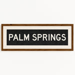 Framed Palm Springs California Bus Scroll - Tejas Country Club