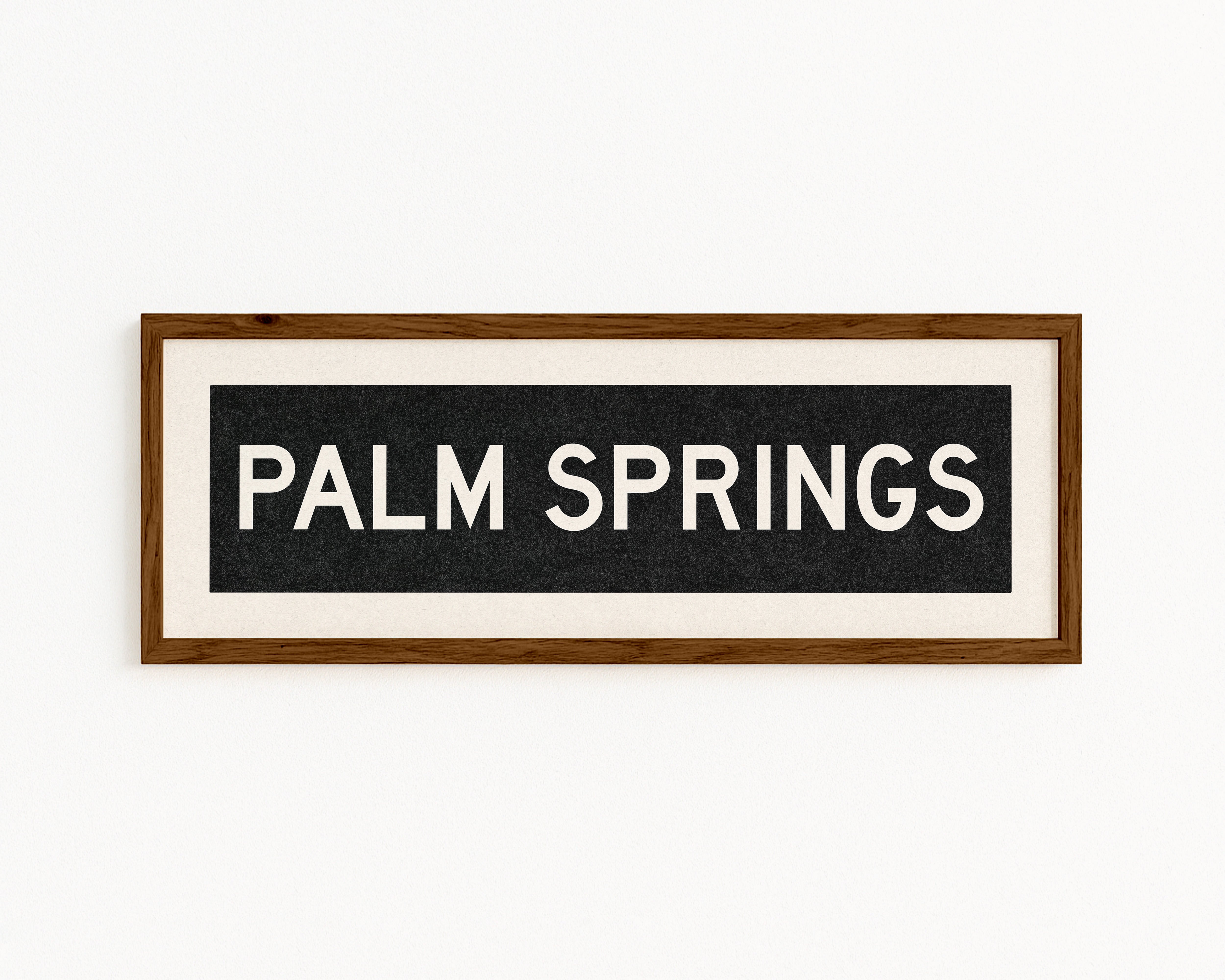 Framed Palm Springs California Bus Scroll - Tejas Country Club