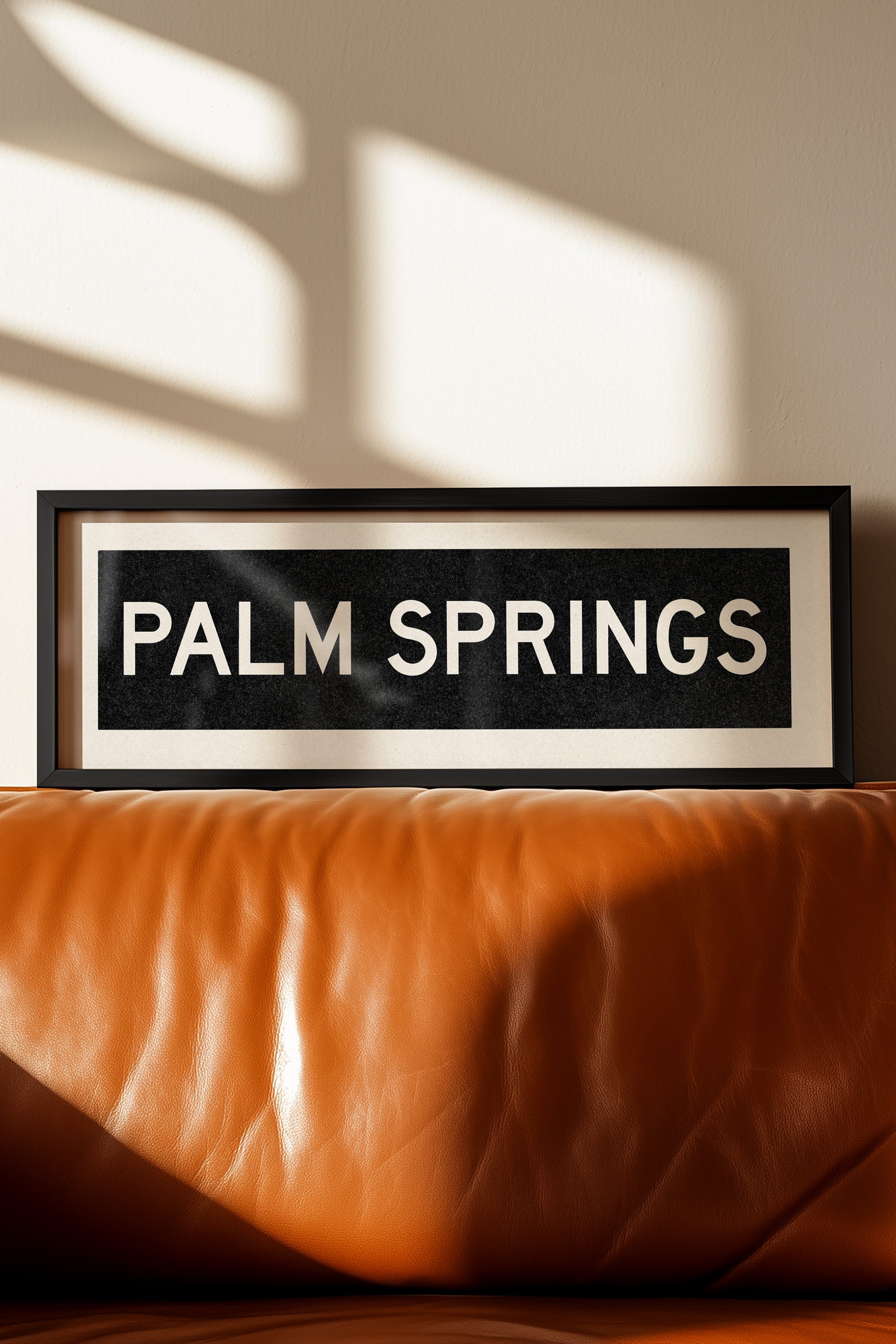 Framed Palm Springs California Bus Scroll - Tejas Country Club
