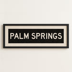 Framed Palm Springs California Bus Scroll - Tejas Country Club