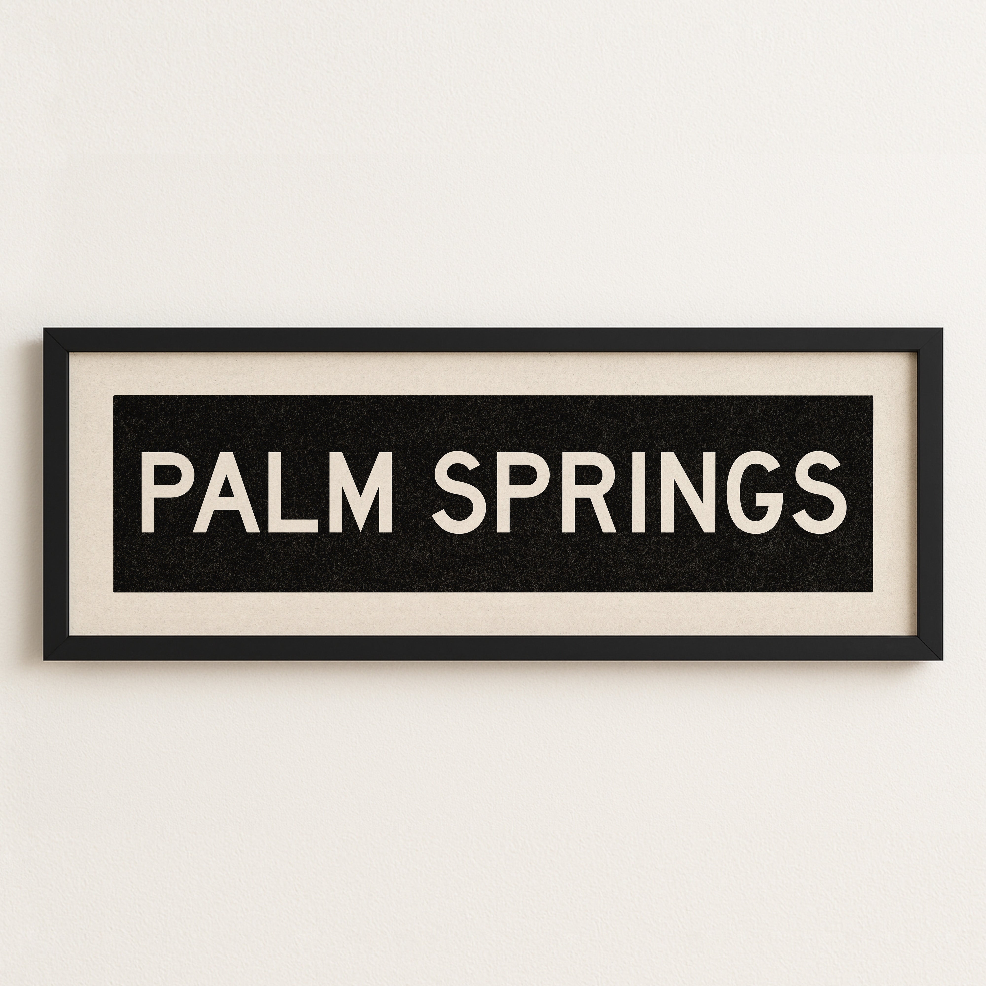 Framed Palm Springs California Bus Scroll - Tejas Country Club