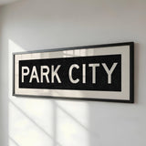 Framed Park City Utah Bus Scroll - Tejas Country Club