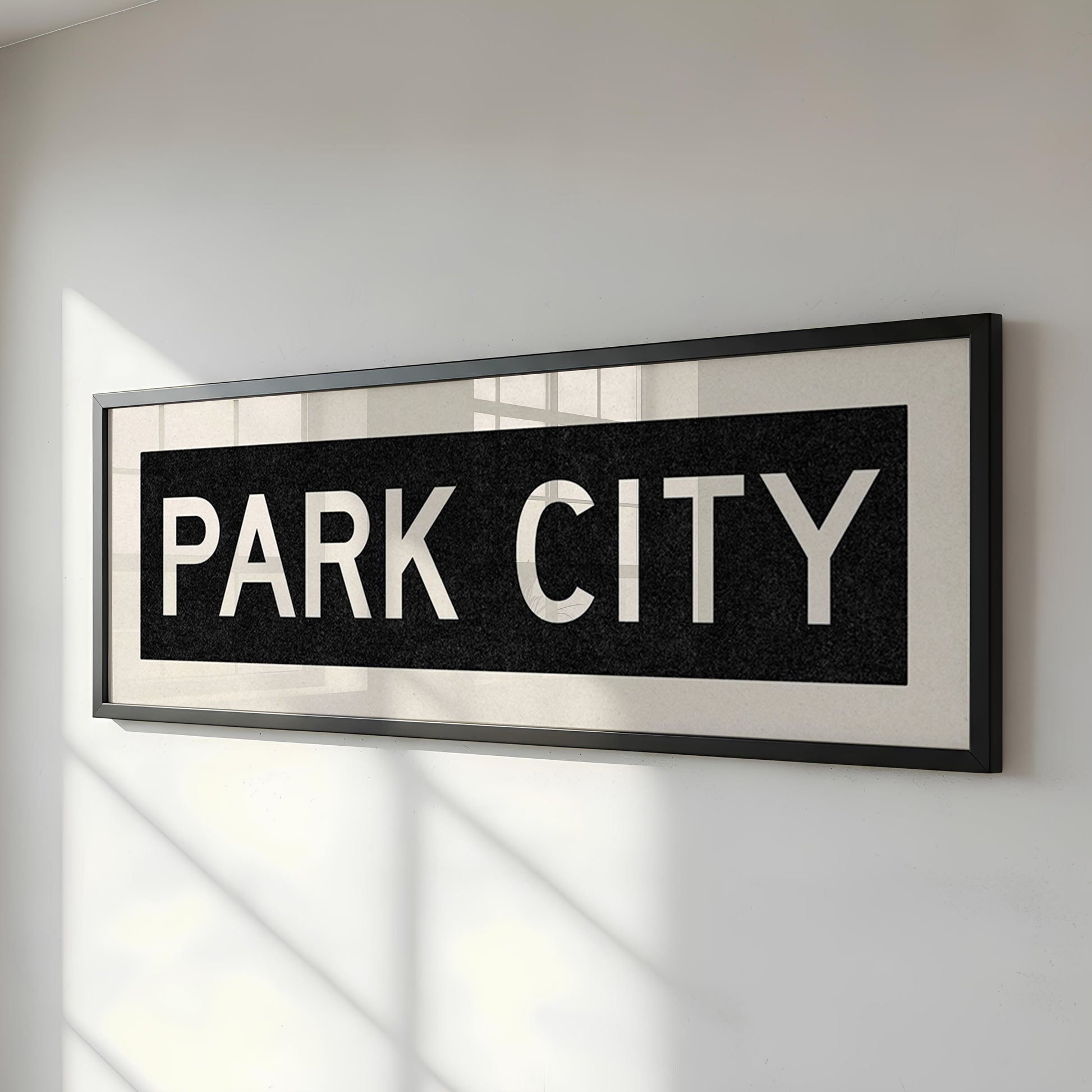 Framed Park City Utah Bus Scroll - Tejas Country Club