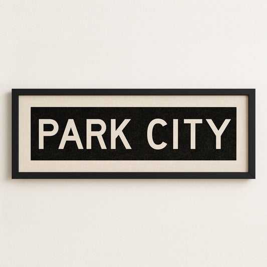 Framed Park City Utah Bus Scroll